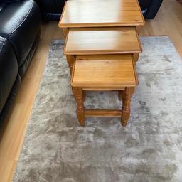 Pine nest of tables in good condition as you can see in the photos the odd small mark , from a pet and smoke free home , collection only will not post