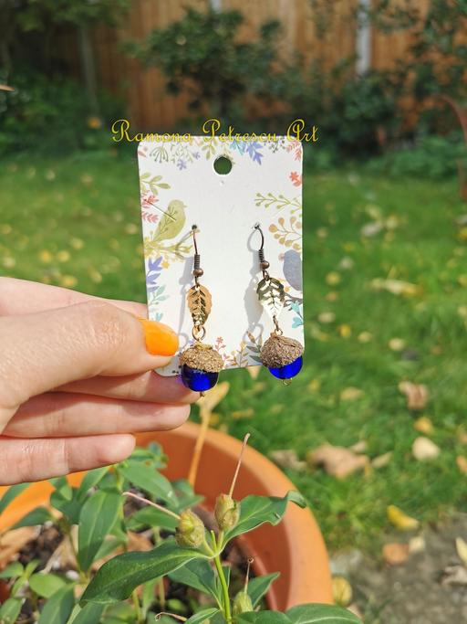 Buy & Sell West Midlands Birmingham - Photos for ✨🍁💙Blue Glass Acorn Earrings