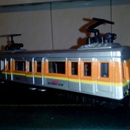 Bought in Turkey, of all places, in 1990, this excellent model was promptly forgotten until recently.
It's approximately to 1:72 scale and is FULLY MOBILE and diecast with sliding doors.

PLEASE NOTE THAT THIS IS A QUALITY, WHEELED MODEL OF AN ELECTRIC TRAIN,
NOT AN ELECTRIC TRAIN ITSELF!

Still rare, though, as I can't see it anywhere on social media.

Two models are available and can be joined together to make a double unit.

PRICE: £12 each or both for £20.

Protective packaging and RECEIPTED postage just £3.49 for one or both.
OR
collect from Old Hall, Warrington (near Gulliver's World)
(01925) 630418