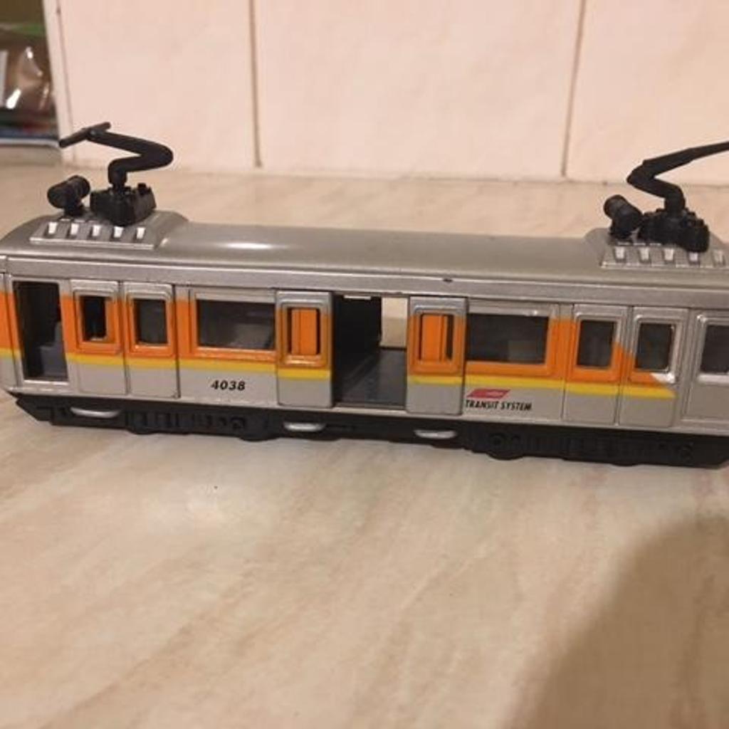 Bought in Turkey, of all places, in 1990, this excellent model was promptly forgotten until recently.

It's approximately to 1:72 scale and is FULLY MOBILE and diecast with sliding doors.

PLEASE NOTE THAT THIS IS A QUALITY, WHEELED MODEL OF AN ELECTRIC TRAIN,
NOT AN ELECTRIC TRAIN ITSELF!

Still rare, though, as I can't see it anywhere on social media.

Two models are available and can be joined together to make a double unit.

PRICE: £12 each or both for £20.

Protective packaging and RECEIPTED postage just £3.69 for one or both.
OR
collect from Old Hall, Warrington (near Gulliver's World) if preferred
(01925) 630418