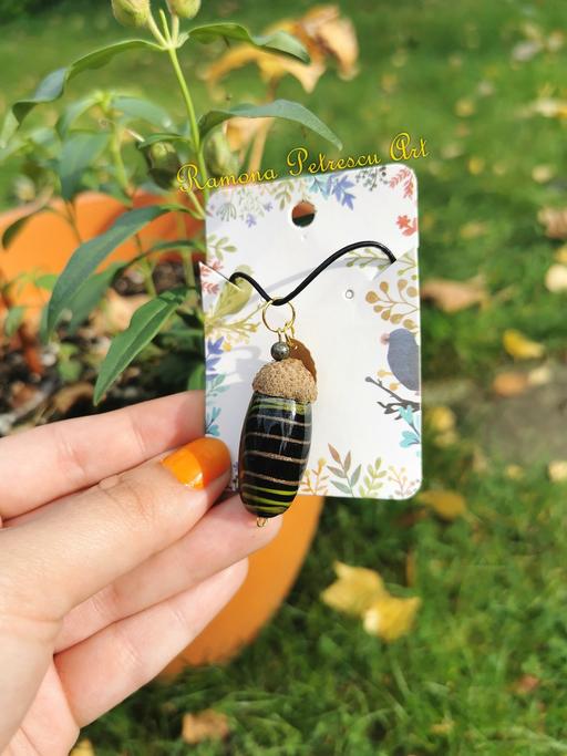 Buy & Sell West Midlands Birmingham - Photos for ✨🍁Pyrite Glass Acorn Necklace