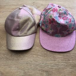Both in really good condition, pink butterfly cap is from George age 8-12 years. Other cap age 10 years from Primark. From smoke free home