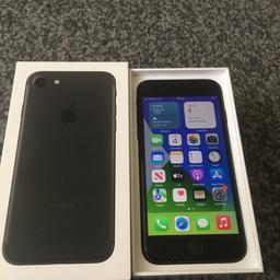 iPhone 7 Matt black
Unlocked to any network 
Box with charger 
Expect marks around the edges & back 

Overall good condition 
Battery health 92%
Everything working as it should 
Updated to iOS 15 

Can deliver local