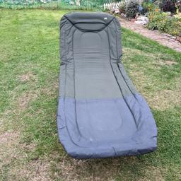 Nash outlaw fishing bed/chair .
4 telescopic legs with adjustable footpads. In good condition, very comfy . Can be used on the bank or as extra bed at home . Only selling as no longer fishing .