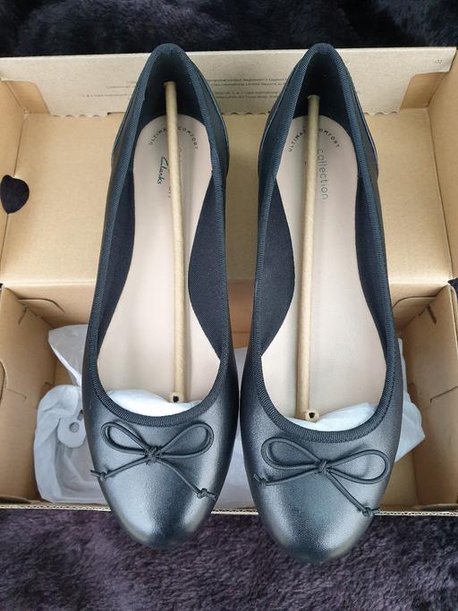 Buy & Sell Bedfordshire Bedford - Photos for Clarks Couture Bloom Black Leather Shoes 8