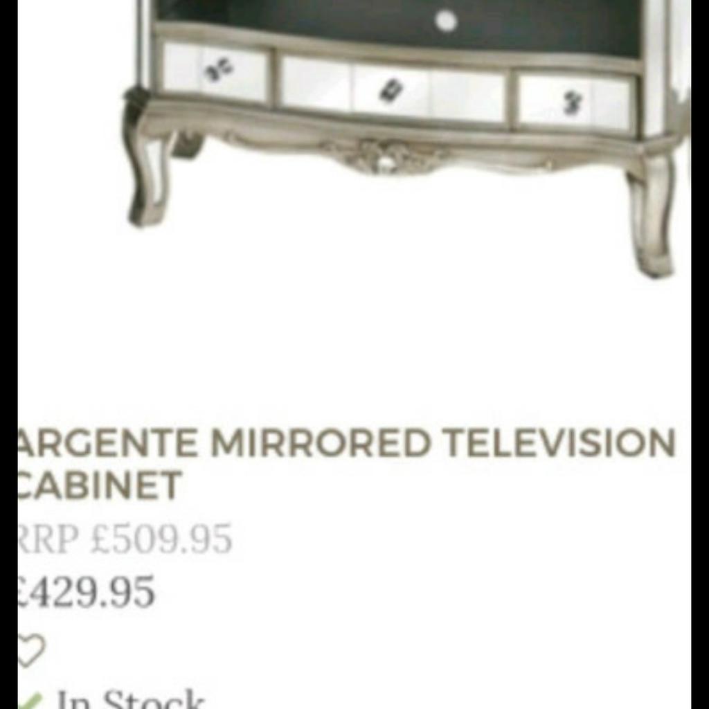Fabulous Silver Mirrored TV Media Unit Brand New
Also selling lots of other Mirrored furniture and wood furniture
Look at my other listings