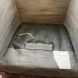 4 seats
1 single
Footstool 
Grey colour
Tear on the single seat as seen on the pictures but overall clean and good condition.
Offer accepted