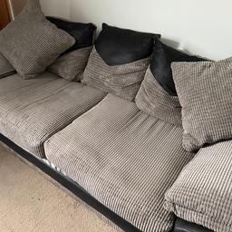 Free comfy 3 seater shows signs of wear and tear but still has lots of use . Collection only from B66