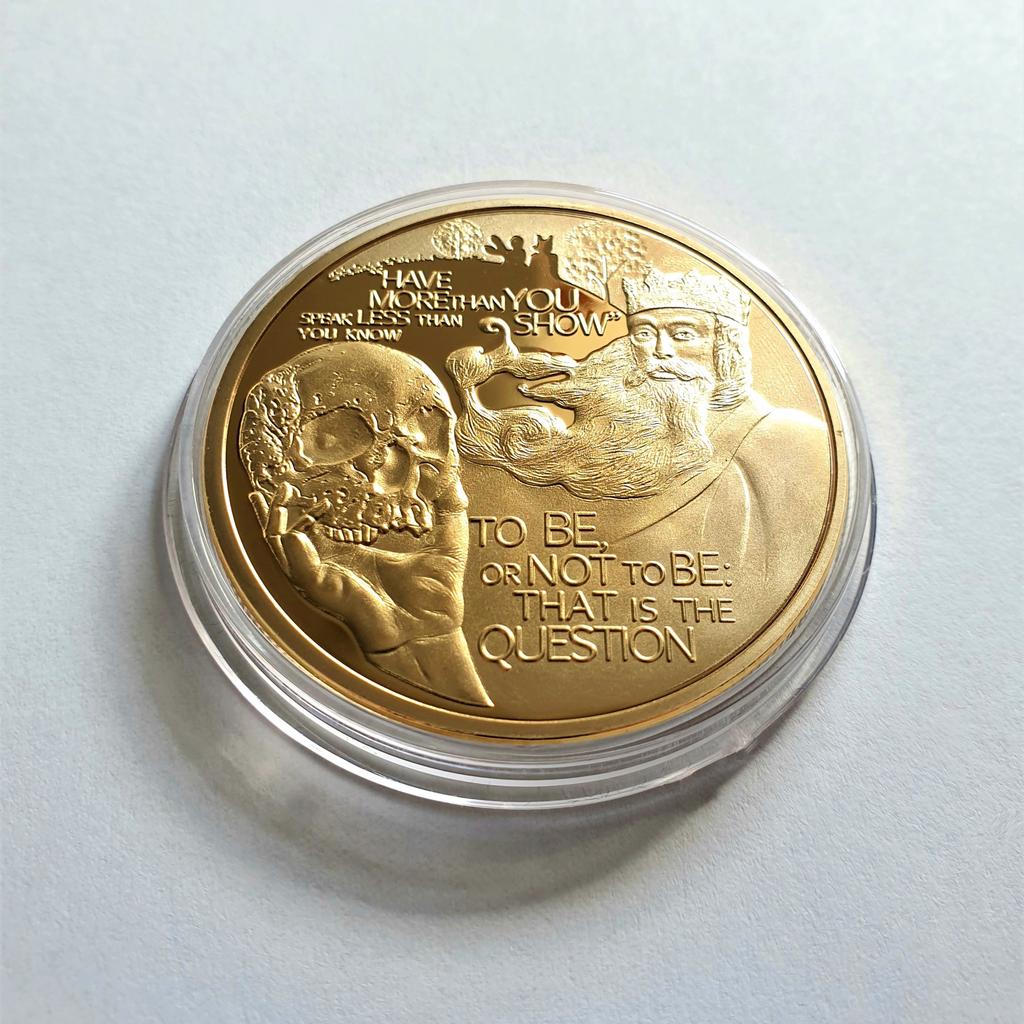 Bitcoin Münze Vergoldete Maya-Gedenkmünze 38mm - Sammlerstück Mit Bitcoin-Motiv  Challenge Coin