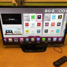 LG 29" LED SMART TV with Freeview, WIFI ready Excellent Condition with remote, comes with no box but Comes with stand.

About this product
Product Identifiers
BrandLG
MPNAMZNLG29S
EAN8808992102359, 8806087100006
Model29MT31S
eBay Product ID (ePID)216982946
Product Key Features
Refresh Rate60 Hz
Built-in Digital TunerFreeview, DVB-T
Smart TV FeaturesInternet Browsing
Additional Product Features
Display Resolution1336x768 Pixels
Number of Speakers2
Screen Size29"
Contrast Ratio3000:1
Combo TypeTV/HD
TypeFlat-Panel
Product LineSmart TV
Exterior ColourBlack
Screen Format16:9 Enhanced, 4:3 Enhanced, 14:9 Enhanced
Audio TypeVirtual Surround
Wi-Fi ConnectionBuilt-In Wi-Fi
Maximum Resolution720p
3D Technology3d
Display TechnologyLED LCD
DefinitionHdtv-Ready

Items in great condition comes Freeview tuned and Wifi Ready working and remote and stand , collection is in South East London se18 area , I can deliver within 10 miles for £10 or 20 Miles for £20 to cover Time and Fuel no offers thanks