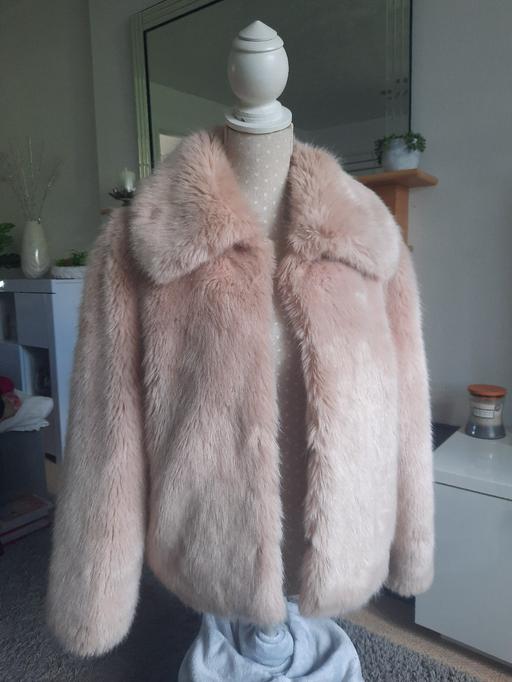 Buy & Sell West Midlands Sandwell - Photos for ladies top shop pink faux fur coat 12