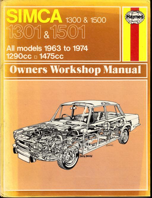 Vehicles Greater Manchester Stockport - Photos for HAYNES SIMCA 1300 & 1500 MANUAL 1963 - 1974