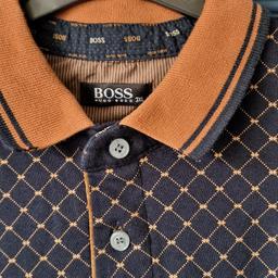 Mens Hugo Boss blue patterned tshirt 3xl, good condition
