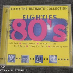 Verkaufe hier folgende**Sehr guter**erhaltene Doppel CD von

The Ultimate Collection Eighties 80's
(2CDs)

Festpreis!!!!!
