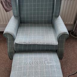 lovely dunelm chair and footstool collection only