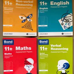 11 Plus Bond Papers (like new) for Age 6-7 - full set including English, Maths, Verbal Reasoning and Non-verbal Reasoning.

£23 on Amazon so save over 20%

Great set of books for structured preparation for 11+ grammar and senior school exams.

Used but in like new condition with no writing on any pages.

Thanks for looking at our items. We are raising money for Cancer Research UK by finding new homes for our daughters new and pre-loved toys, games and books.

All proceeds will go 100% to Cancer Research UK - in the current times of recession, we just want to make sure these items find new children and benefit a charity very close to our family.

So please buy with confidence from a pet and smoke free home.