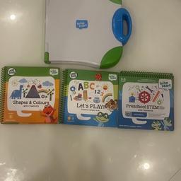 Leapfrog Leapstart Learning System + 3 books
Comes with original leapfrog usb cable.