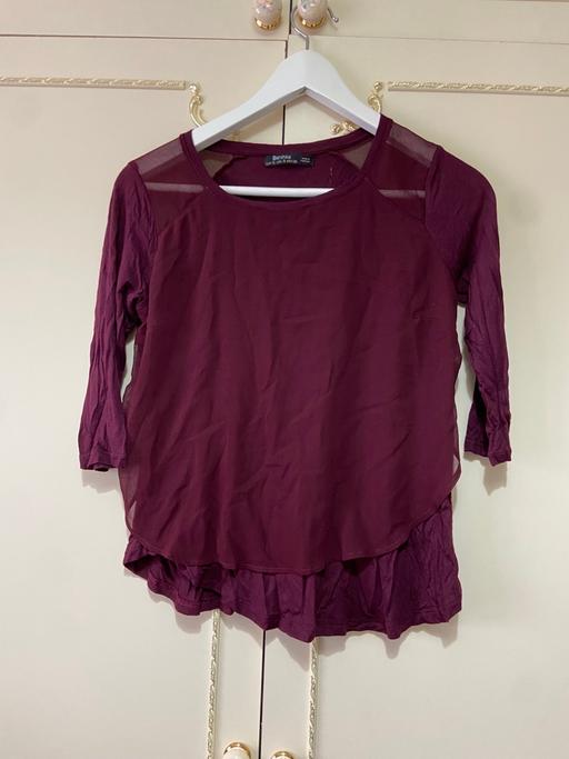 Buy & Sell Hertfordshire Hertsmere - Photos for Bershka Women top blouse burgundy size S