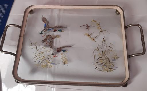 Buy & Sell Merseyside Saint Helens - Photos for vintage painted glass and metal drinks tray