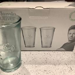 Jamie oliver set of 3 recycled glasses, new condition boxes, collect wv8 Bilbrook