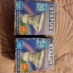 2 bulbs with glass front cover boxed