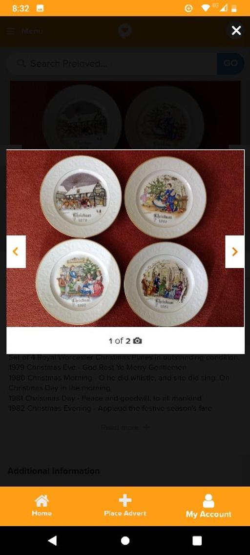 Buy & Sell Mickletown Methley Leeds - Photos for Royal Worcester set of four Christmas plates