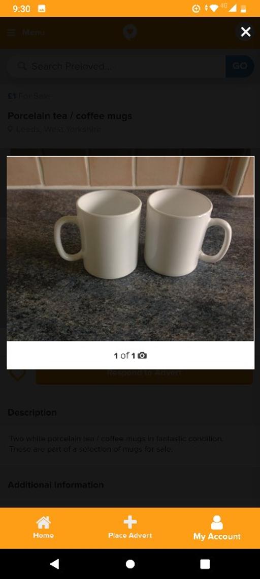 Buy & Sell West Yorkshire Leeds - Photos for Two porcelain tea / coffee mugs