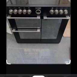 Electric 5  hob cooker top, 2 fan ovens and 1 large grill. British made.  Great, solid cooker. Nearly £2000 new. Stoves is a reliable name, make. Collection only please. Size 90w x 60d (cm)