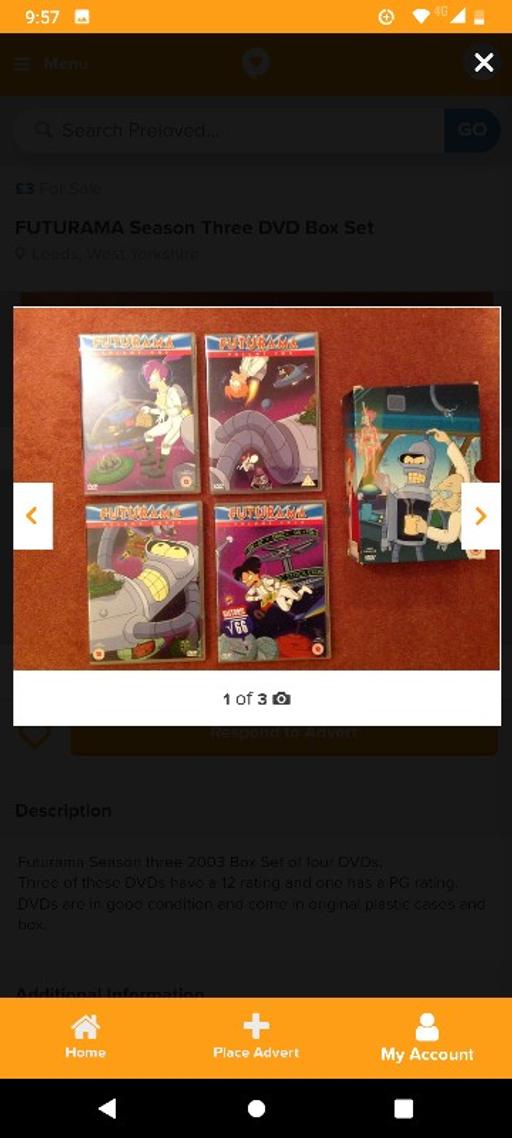 Buy & Sell West Yorkshire Leeds - Photos for Futurama season 3 DVD box set