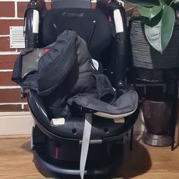 Very comfy and cosy forward facing carseat. Reclines too. Served my girls well but have outgrown it now. Hence why am selling. Never been in an accident. Has a lot of life left. Can easily buy seat cover to replace old one if you choose. Otherwise in good used condition.