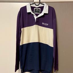 Rugby-Poloshirt von Hollister, Größe S, lila, beige und dunkelblau, Vintage-Style, nie getragen
Keine Rücknahme, keine Garantie 