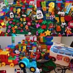 Large Mixed Bundle LEGO Duplo Bricks, Parts & Figures plus PLAYMOBIL minibus.

Bundle includes:

Zoo animals and figures

Train and carriages

Numbered blocks 1 to 10 and fruit blocks

Captain Hook and pirate items including a parrot

Vehicles, safari jeep, tractor

Baby in pram and milk bottle


Playmobil minibus with case and traffic warning triangle and driver


Plus assorted shape and sized bricks and a green base plate to build on


Collection only from a smoke and pet free home SW1X8DF