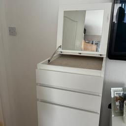 Ikea Malm chest of drawers with mirror only a 6 months old still on sale in IKEA for £129 collection B38