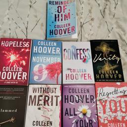 Colleen hoover books. All read once
Pristine condition.