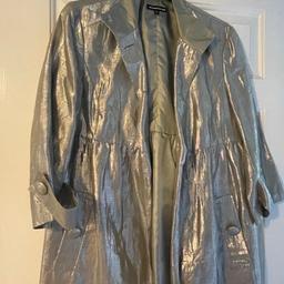 Gorgeous ladies metallic silver look Jacket by Warehouse.  Size 12.  Excellent condition, like new. Hardly worn.