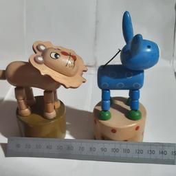 wooden wobbly animal toys
in great condition see images for details.