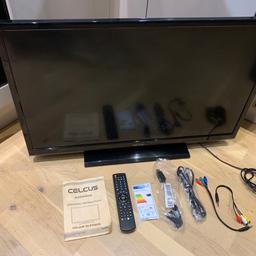 Celcus 32”tv with remote manual and all original cables 

This tv is fantastic has served us well comes with all original supplied parts and cables this tv is not smart but can easily be with a fire stick, tv can be wall mounted also 

Collection from Chelmsford or Witham 

Local delivery can be organised