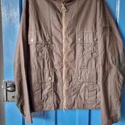 Barbour international chico wax jacket, brown size large good condition