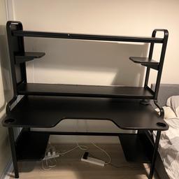 IKEA gaming desk, like new.  Selling as son used it for 6 months before going to Uni.  Can part dismantle for you for easy transport.