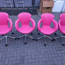 £30 each or 120 for all 4 chair pink leather chair