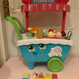 leap frog scoop and learn ice cream cart
musical
missing one mint ice cream topping ( doesnt effect play), other wise complete, also added ice lollies as extra 
rrp £55 argos

collection only 
cash or bank transfer only 
no shpock wallet 
no offers