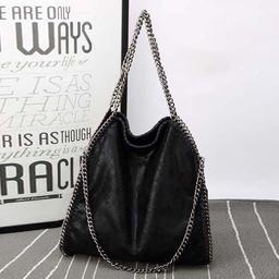 brand new steal Stella's style black with silver chain handbag
