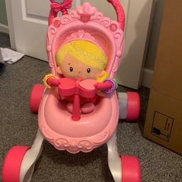 Fisher price pram and doll walker
Excellent like new condition
Comes with batteries so all fully working
Hardly used