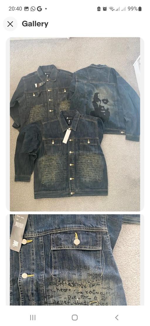 Buy & Sell West Midlands Birmingham - Photos for Makaveli 2pac Tupac Blue denim Jacket