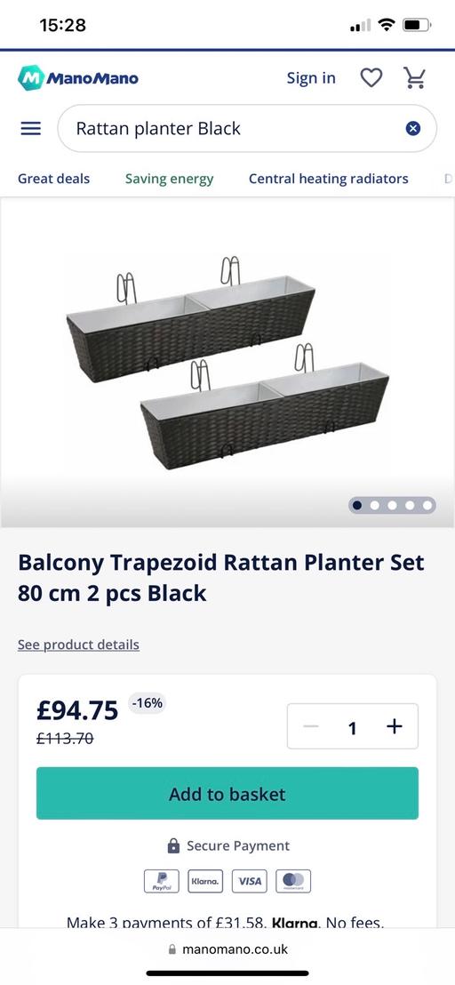 Buy & Sell South West London Wandsworth Road - South West London - Photos for Balcony Planters x5 - brand new not used