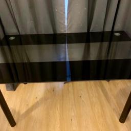 55 x 35 glass dining table
Selling as it doesn’t fit in the new home 
Collection only please, has been dismantled. 
Open to offers