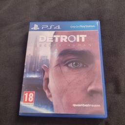 Amazing condition Detroit Become Human PS4 game.
Still in great working order and no longer needed anymore.
Collection in Battersea.