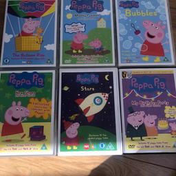 6 x Peppa Pig Dvds
Pet and smoke free home 
Collection only from Wednesbury