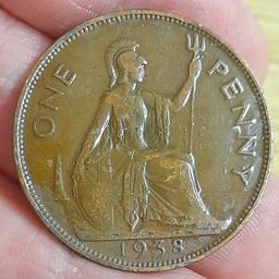 OLD PRE-WW2 (GEORGE VI) PENNY
Dated 1938

*Postage possible at buyer's expense with payment by PayPal please so buyer protection will apply