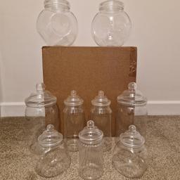 variation of x9 plastic jars, ideal for sweet trolley or kitchen use.

can deliver if local